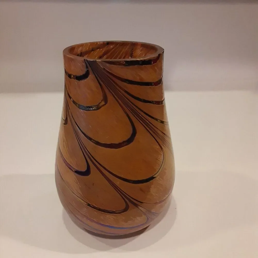 Telefloral Swirled Carnival Effect Glass Vase Ambiance Feminine
